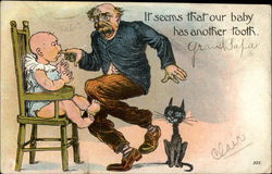 Child teething Postcard