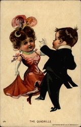 The Quadrille Dancing Postcard Postcard