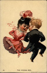 The Virginia Reel Dancing Postcard Postcard