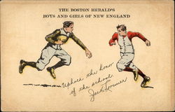 The Boston Herald's Boys and Girls of New England Football Postcard Postcard