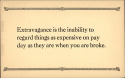 Expression about Extravagance Postcard