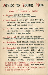 Advice to Young Men Postcard