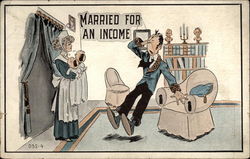 Married for an income Postcard