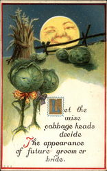 Cabbages under the moon Marriage & Wedding Postcard Postcard