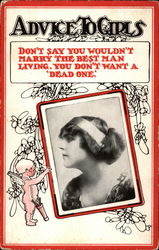 Advice to girls Comic Postcard Postcard