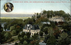 Starved Rock Hotel and Surroundings Postcard