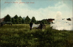 Battery at Practice, Brockton Rifle Range Military Postcard Postcard