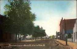 Section Lower Main St Carrollton, KY Postcard Postcard