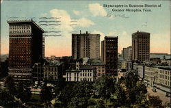 Skyscrapers in Business District of Greater Memphis Postcard