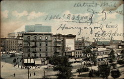 Downtown Scene Postcard