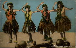 Hula Dancers Postcard