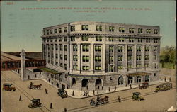 Union Station and Office Building, Atlantic Coast Line R. R. Co Postcard