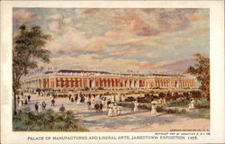 Palace of Manufactures and Liberal Arts Jamestown, VA 1907 Jamestown Exposition Postcard Postcard