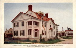 Connecticut, Rhode Island and Massachusetts State Buildings, Exposition 1907 Postcard