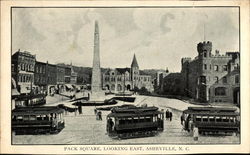 Pack Square, Looking East Postcard