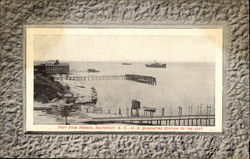 Part View Harbor, U.S. Quarantine Station to the left Postcard