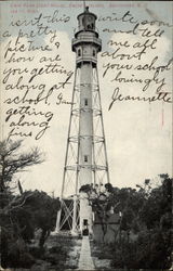 Cape Fear Light House, Smith's Island Southport, NC Postcard Postcard