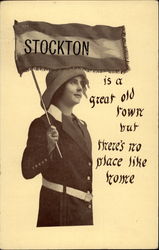 Stockton is a Great Old Town California Postcard Postcard