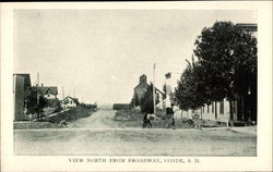 View North From Broadway Conde, SD Postcard Postcard