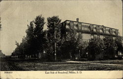 East Side of Broadway Miller, SD Postcard Postcard