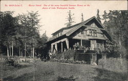 Summer Home, Mercer Island, Lake Washington Seattle, WA Postcard Postcard