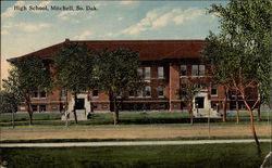 High School Mitchell, SD Postcard Postcard