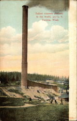 Tallest concrete chimney in the world, 317 1/2 ft Tacoma, WA Postcard Postcard