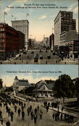 Seattle Today and Yesterday Washington Postcard Postcard