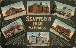 Seattle's High Schools Washington Postcard Postcard