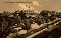 A Residence Street, Capitol Hill District Seattle, WA Postcard Postcard