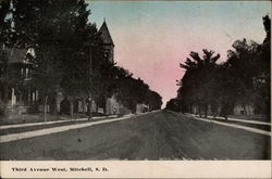 Third Avenue West Mitchell, SD Postcard Postcard