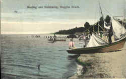 Boating and Swimming, Ruggles Beach Ohio Postcard Postcard