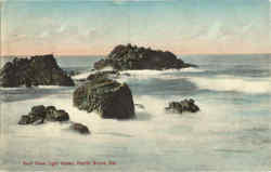 Surf from Light House Postcard