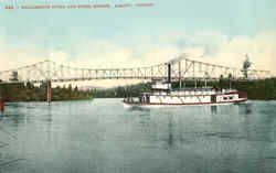 Willamette River and Steel Bridge Albany, OR Postcard Postcard