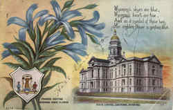 Fringed Gentian Wyoming State Flower, State Capitol Postcard