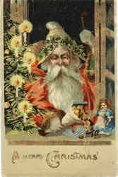 A Merry Christmas Santa Claus Postcard Postcard