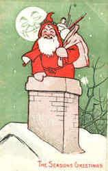 The Seasons Greetings Santa Claus Postcard Postcard