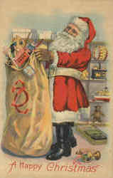 A Happy Christmas Santa Claus Postcard Postcard