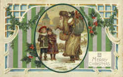 A Merry Christmas Santa Claus Postcard Postcard