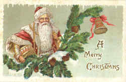 A Merry Christmas Santa Claus Postcard Postcard