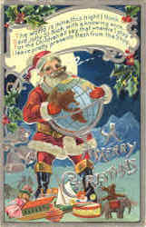 A Merry Christmas Santa Claus Postcard Postcard