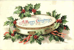 A Merry Christmas Postcard Postcard