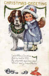 Christmas Greetings Postcard Postcard