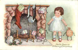 Hello Dearie A Merry Christmas Postcard Postcard