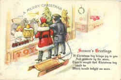 A Merry Christmas, Season's Greetings Postcard Postcard