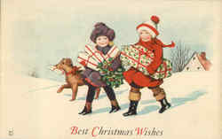 Best Christmas Wishes Postcard Postcard