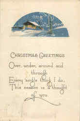 Christmas Greetings Postcard Postcard