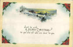 A Merry Christmas Postcard Postcard