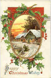 Happy Christmas Wishes Postcard