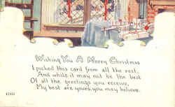 Wishing You A Merry Christmas Postcard Postcard